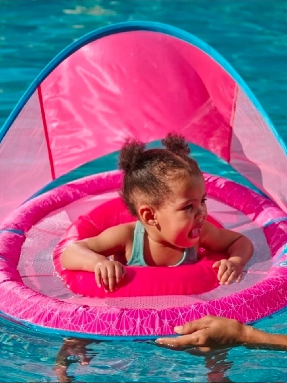 Swimways Pink Kids Canopy Baby Float